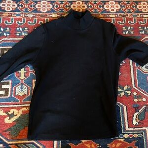 Zara Black 3/4 Long Sleeve Turtleneck Top